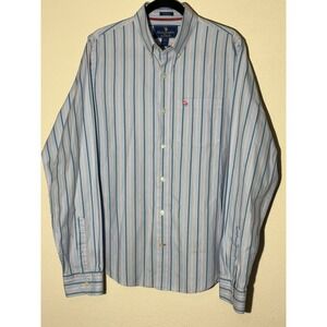 Abercrombie &‎ Fitch Mens L Muscle Striped Button Down Long Sleeve Casual Shirt